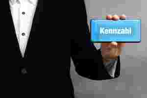 Smartphone mit Schriftzug Kennzahl