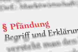 Textausschnitt Pfändung